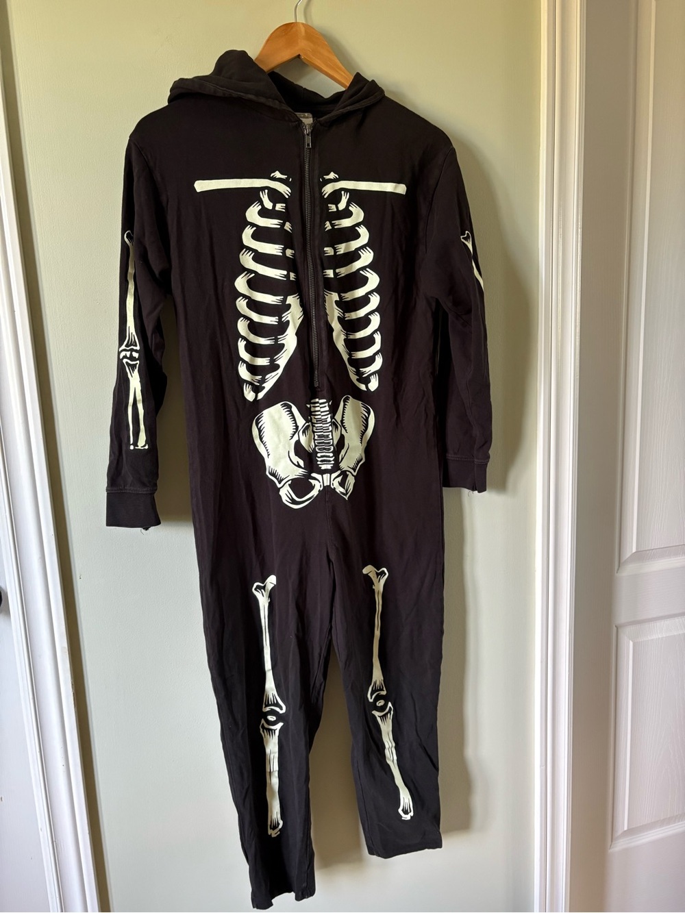 Zara Kids 11-12 Skeleton Halloween Costume Onesie Outfit